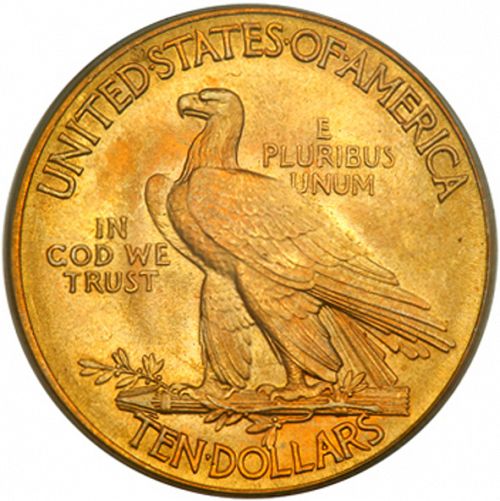 10 dollar Reverse Image minted in UNITED STATES in 1914 (Indian Head - With motto)  - The Coin Database