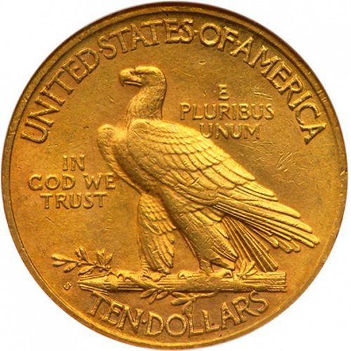 10 dollar Reverse Image minted in UNITED STATES in 1920S (Indian Head - With motto)  - The Coin Database