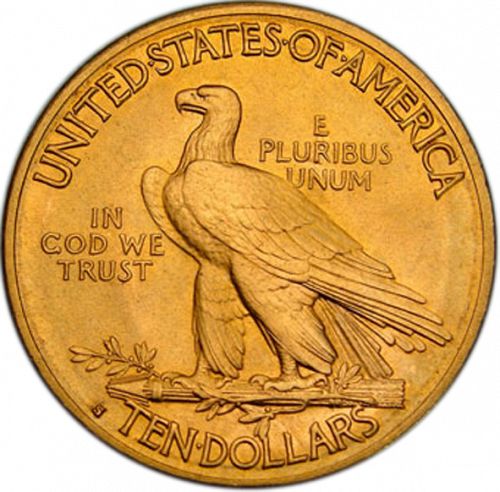 10 dollar Reverse Image minted in UNITED STATES in 1930S (Indian Head - With motto)  - The Coin Database