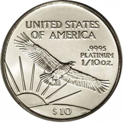 Bullion Reverse Image minted in UNITED STATES in 1997 (American Eagle -  Platinum 10 $)  - The Coin Database