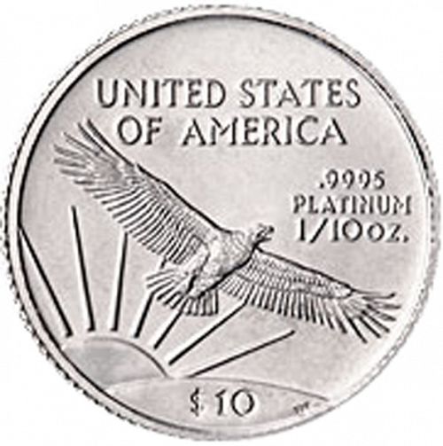 Bullion Reverse Image minted in UNITED STATES in 1998 (American Eagle -  Platinum 10 $)  - The Coin Database