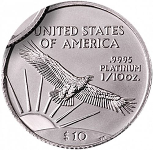 Bullion Reverse Image minted in UNITED STATES in 2001 (American Eagle -  Platinum 10 $)  - The Coin Database