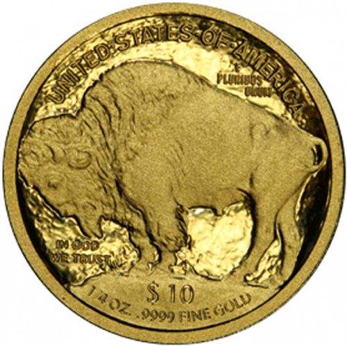 Bullion Reverse Image minted in UNITED STATES in 2008W (Gold Buffalo -  Gold 10 $)  - The Coin Database