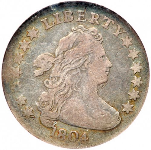 10 cent Obverse Image minted in UNITED STATES in 1804 (Draped Bust - Heraldic eagle reverse)  - The Coin Database