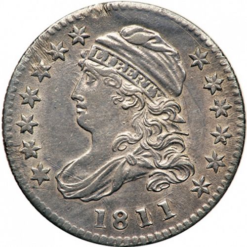 10 cent Obverse Image minted in UNITED STATES in 1811 (Lyberty Cap)  - The Coin Database