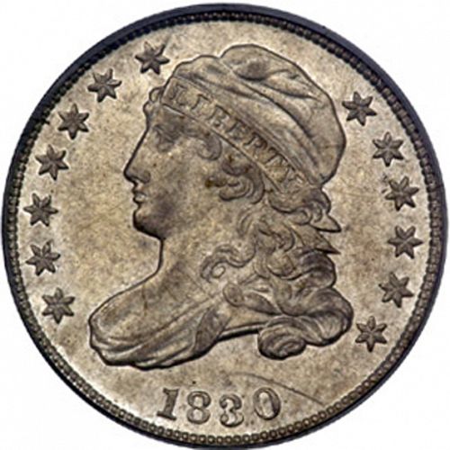 10 cent Obverse Image minted in UNITED STATES in 1830 (Lyberty Cap - Reduced size)  - The Coin Database