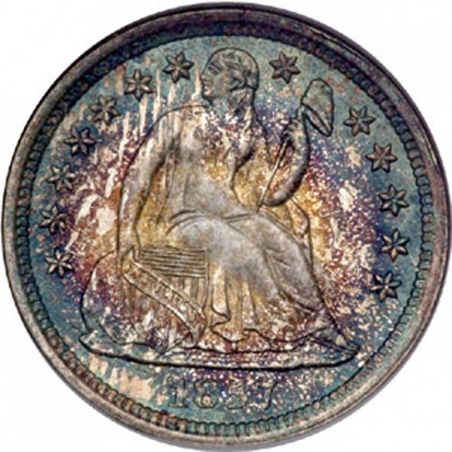 10 cent Obverse Image minted in UNITED STATES in 1857O (Seated Liberty - Arrows at date removed)  - The Coin Database