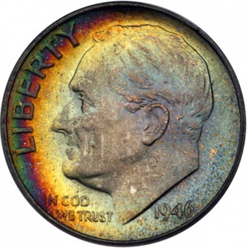 10 cent Obverse Image minted in UNITED STATES in 1946S (Roosevelt)  - The Coin Database