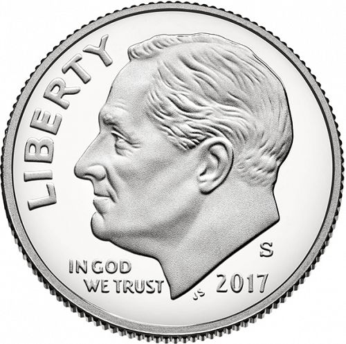 10 cent Obverse Image minted in UNITED STATES in 2017S (Roosevelt)  - The Coin Database