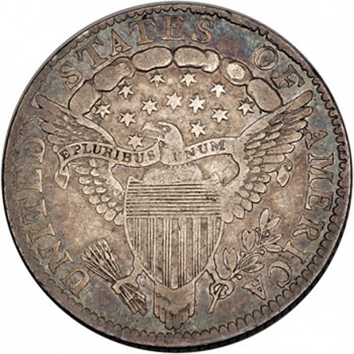 10 cent Reverse Image minted in UNITED STATES in 1798 (Draped Bust - Heraldic eagle reverse)  - The Coin Database