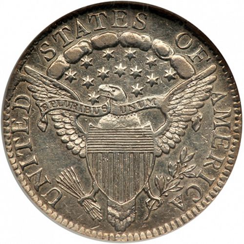 10 cent Reverse Image minted in UNITED STATES in 1800 (Draped Bust - Heraldic eagle reverse)  - The Coin Database