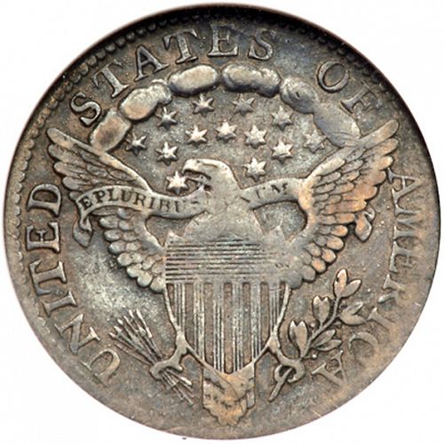 10 cent Reverse Image minted in UNITED STATES in 1801 (Draped Bust - Heraldic eagle reverse)  - The Coin Database