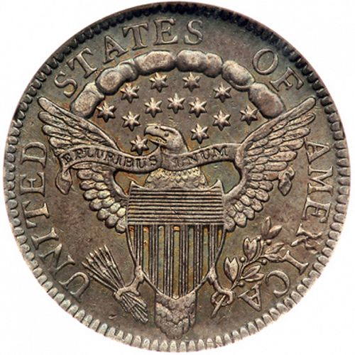 10 cent Reverse Image minted in UNITED STATES in 1802 (Draped Bust - Heraldic eagle reverse)  - The Coin Database