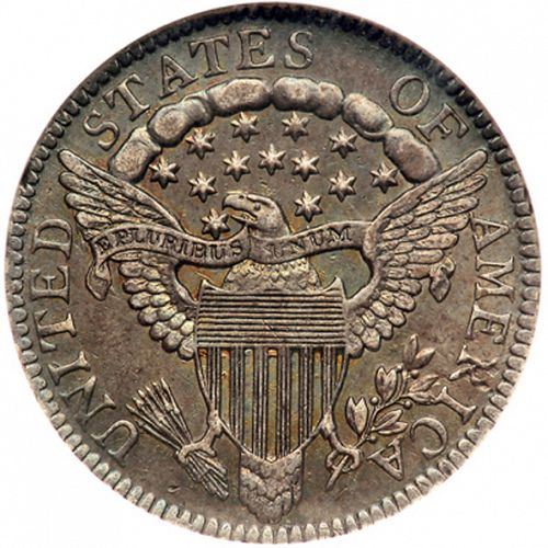 10 cent Reverse Image minted in UNITED STATES in 1802 (Draped Bust - Heraldic eagle reverse)  - The Coin Database