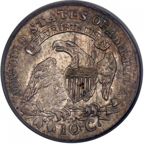 10 cent Reverse Image minted in UNITED STATES in 1814 (Lyberty Cap)  - The Coin Database