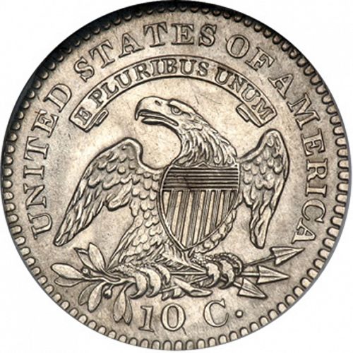 10 cent Reverse Image minted in UNITED STATES in 1821 (Lyberty Cap)  - The Coin Database