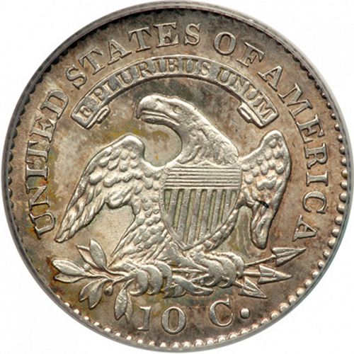 10 cent Reverse Image minted in UNITED STATES in 1824 (Lyberty Cap)  - The Coin Database