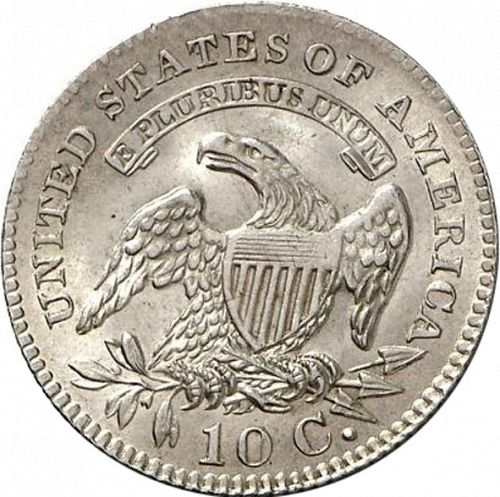 10 cent Reverse Image minted in UNITED STATES in 1827 (Lyberty Cap)  - The Coin Database