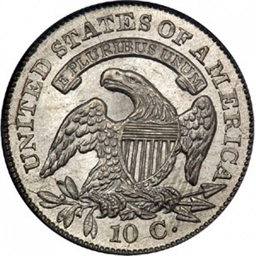 10 cent Reverse Image minted in UNITED STATES in 1831 (Lyberty Cap - Reduced size)  - The Coin Database