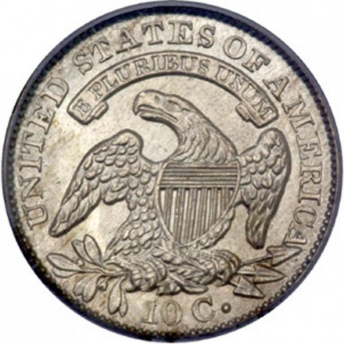 10 cent Reverse Image minted in UNITED STATES in 1832 (Lyberty Cap - Reduced size)  - The Coin Database