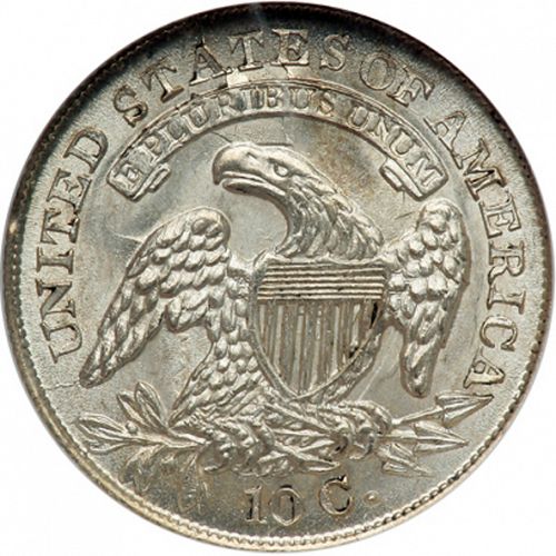 10 cent Reverse Image minted in UNITED STATES in 1833 (Lyberty Cap - Reduced size)  - The Coin Database