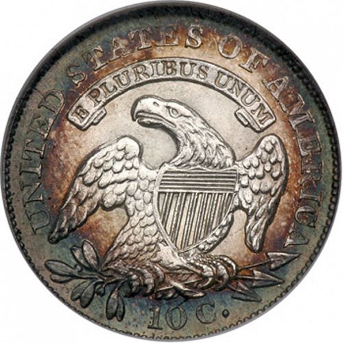 10 cent Reverse Image minted in UNITED STATES in 1835 (Lyberty Cap - Reduced size)  - The Coin Database