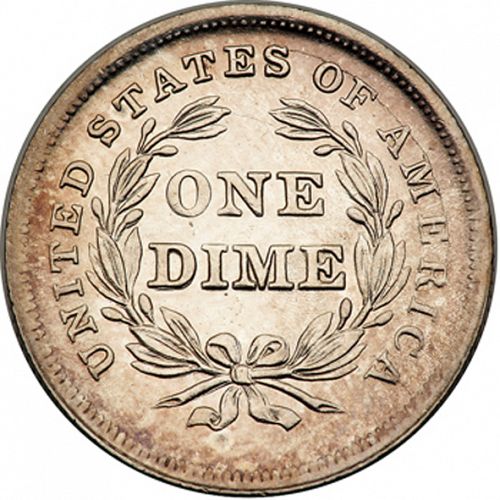 10 cent Reverse Image minted in UNITED STATES in 1838 (Seated Liberty - Stars around rim)  - The Coin Database