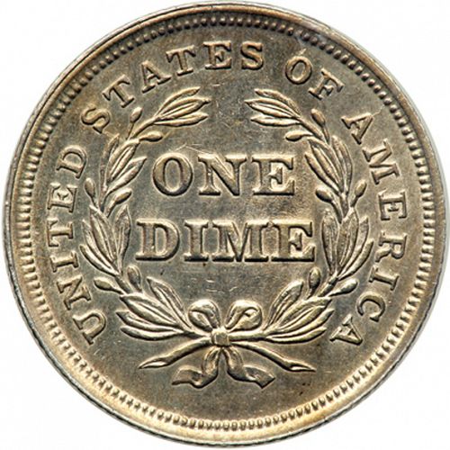 10 cent Reverse Image minted in UNITED STATES in 1839 (Seated Liberty - Stars around rim)  - The Coin Database