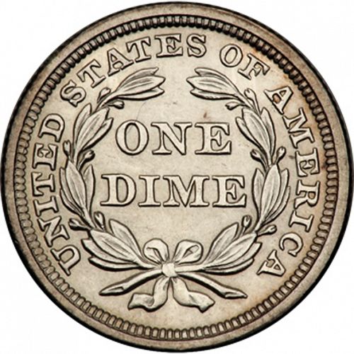 10 cent Reverse Image minted in UNITED STATES in 1842 (Seated Liberty - Drapery added to Liberty)  - The Coin Database