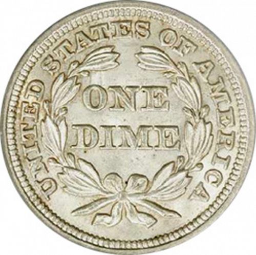 5 cent Reverse Image minted in UNITED STATES in 1852O (Seated Liberty - Drapery added to Liberty)  - The Coin Database