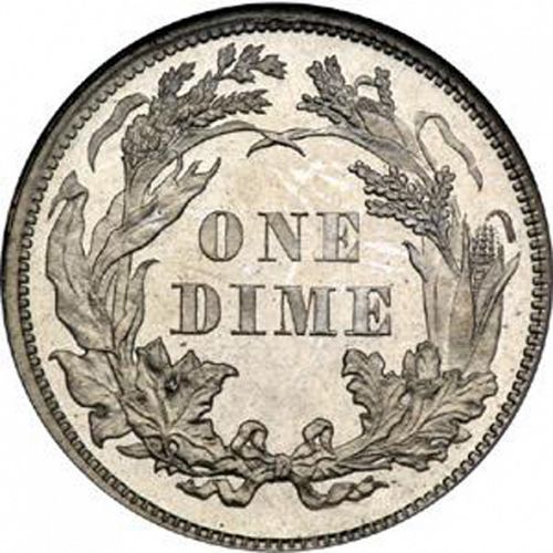 10 cent Reverse Image minted in UNITED STATES in 1860 (Seated Liberty - Obverse legende)  - The Coin Database