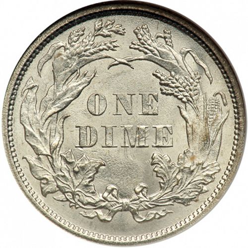 10 cent Reverse Image minted in UNITED STATES in 1861 (Seated Liberty - Obverse legende)  - The Coin Database