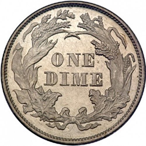 10 cent Reverse Image minted in UNITED STATES in 1873 (Seated Liberty - Obverse legende)  - The Coin Database