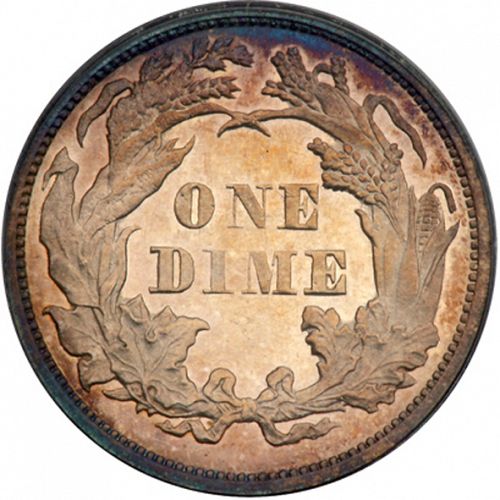 10 cent Reverse Image minted in UNITED STATES in 1876 (Seated Liberty - Obverse legende (Arrows at date removed))  - The Coin Database