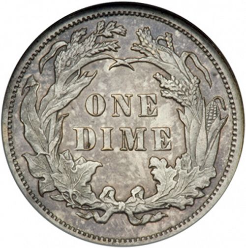 10 cent Reverse Image minted in UNITED STATES in 1878 (Seated Liberty - Obverse legende (Arrows at date removed))  - The Coin Database