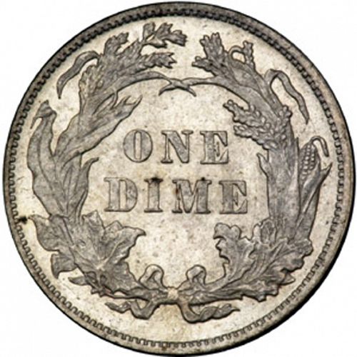 10 cent Reverse Image minted in UNITED STATES in 1880 (Seated Liberty - Obverse legende (Arrows at date removed))  - The Coin Database