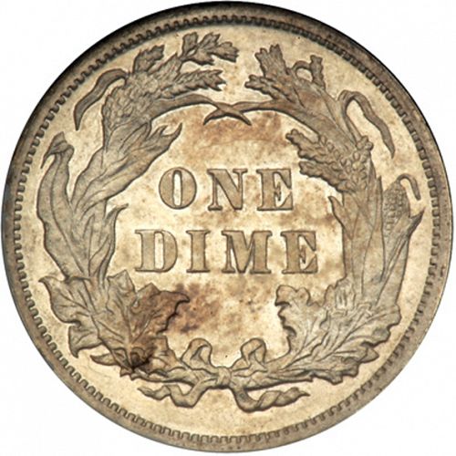 10 cent Reverse Image minted in UNITED STATES in 1882 (Seated Liberty - Obverse legende (Arrows at date removed))  - The Coin Database