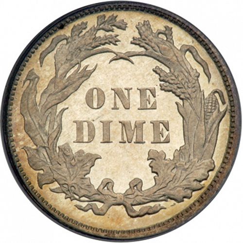 10 cent Reverse Image minted in UNITED STATES in 1883 (Seated Liberty - Obverse legende (Arrows at date removed))  - The Coin Database