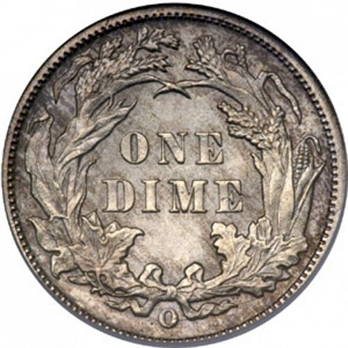 10 cent Reverse Image minted in UNITED STATES in 1891O (Seated Liberty - Obverse legende (Arrows at date removed))  - The Coin Database