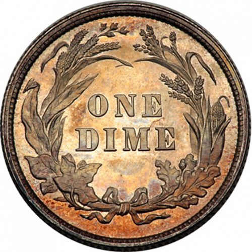 10 cent Reverse Image minted in UNITED STATES in 1895 (Barber)  - The Coin Database