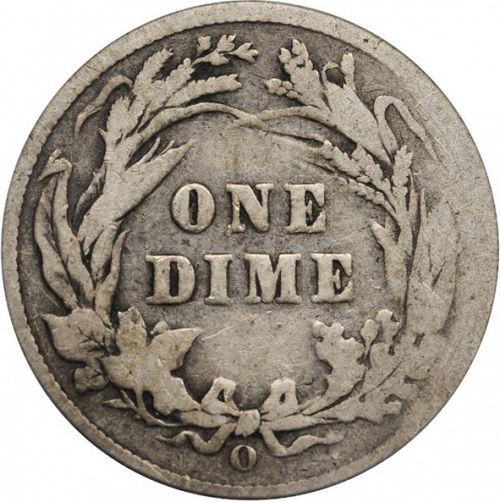 10 cent Reverse Image minted in UNITED STATES in 1895O (Barber)  - The Coin Database