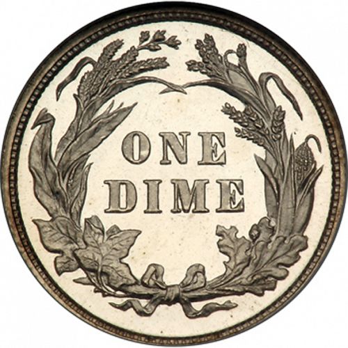 10 cent Reverse Image minted in UNITED STATES in 1896 (Barber)  - The Coin Database