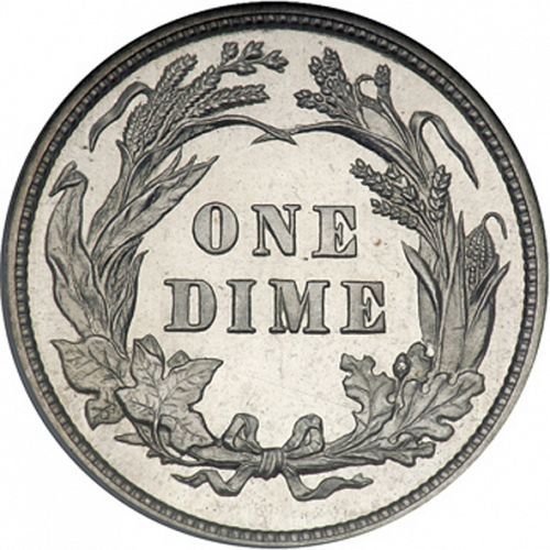 10 cent Reverse Image minted in UNITED STATES in 1897 (Barber)  - The Coin Database