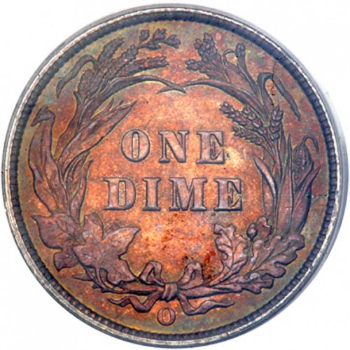 10 cent Reverse Image minted in UNITED STATES in 1897O (Barber)  - The Coin Database