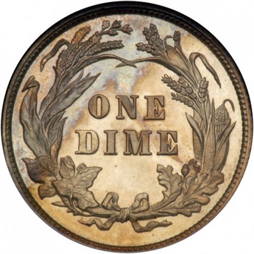 10 cent Reverse Image minted in UNITED STATES in 1899 (Barber)  - The Coin Database