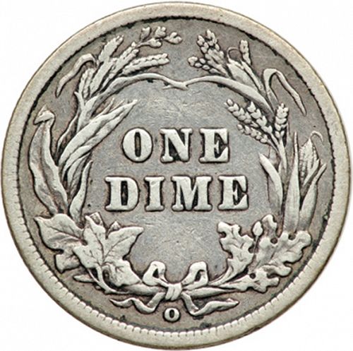 10 cent Reverse Image minted in UNITED STATES in 1905O (Barber)  - The Coin Database