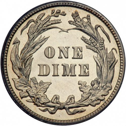 10 cent Reverse Image minted in UNITED STATES in 1906 (Barber)  - The Coin Database