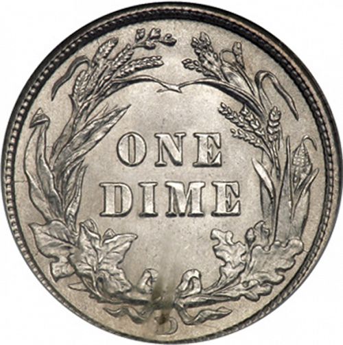 10 cent Reverse Image minted in UNITED STATES in 1906D (Barber)  - The Coin Database