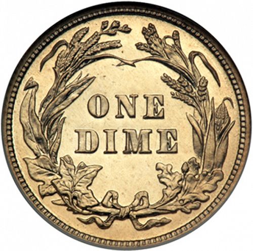 10 cent Reverse Image minted in UNITED STATES in 1907 (Barber)  - The Coin Database