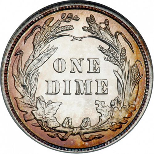10 cent Reverse Image minted in UNITED STATES in 1909 (Barber)  - The Coin Database